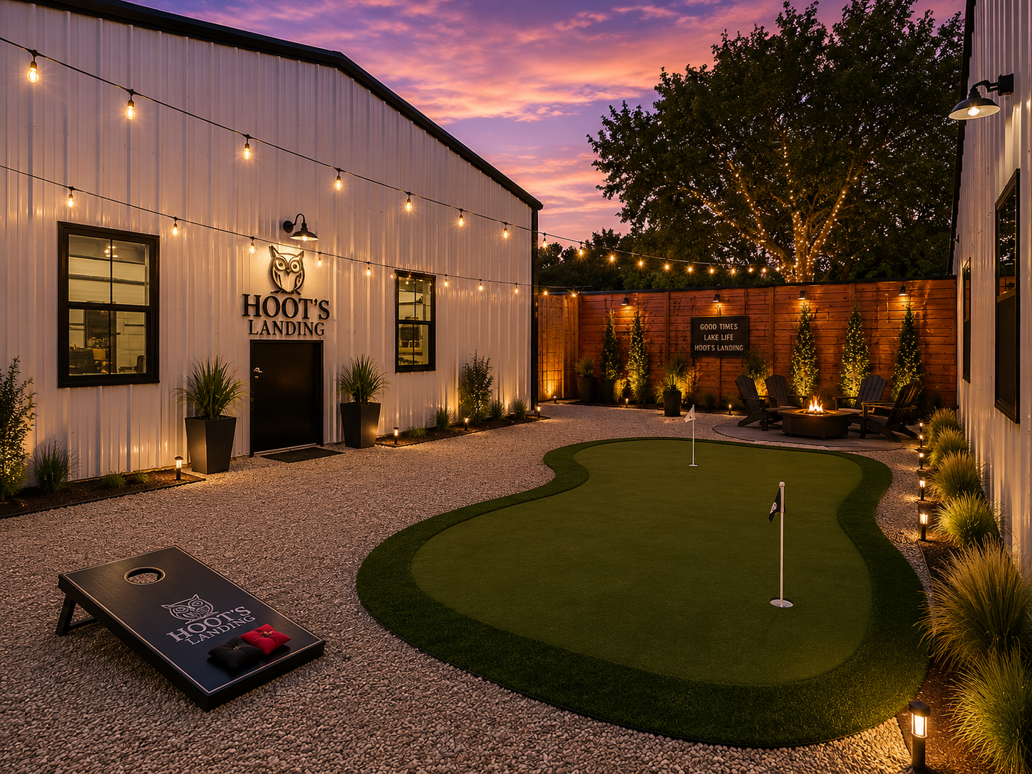 Side Yard: Games & Signage — after